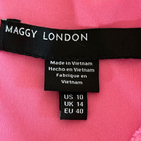 Pink Feminine Polka Dot Dress Maggy London - Picture 6 of 7